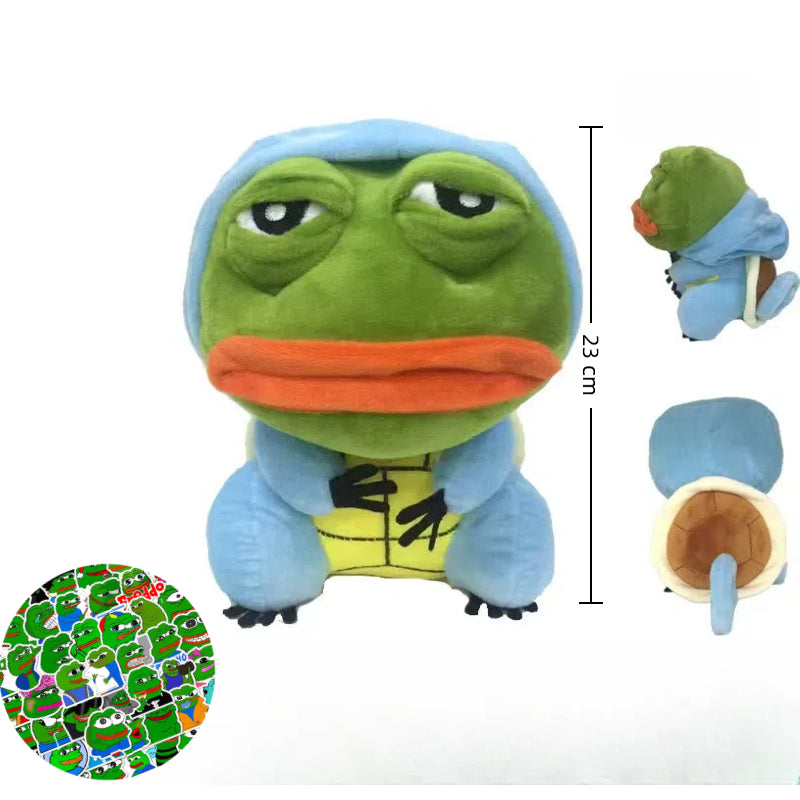 Pepe the frog/Pepetutle with 10 random pepe stickers